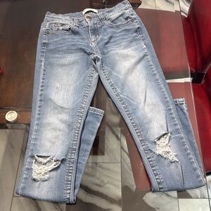 Mudd Blue Skinny Jeans Distressed Flx Stretch